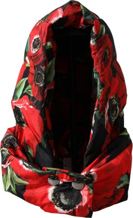 Dolce & Gabbana Womens Floral Padded Headscarf Red - One Size