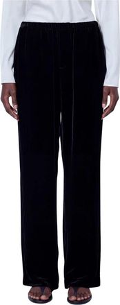 R&oacute;he Fluwelen Relaxed Broek - Dames - Wijde Broeken - Zwart - 2XS - Rayon - Broeken