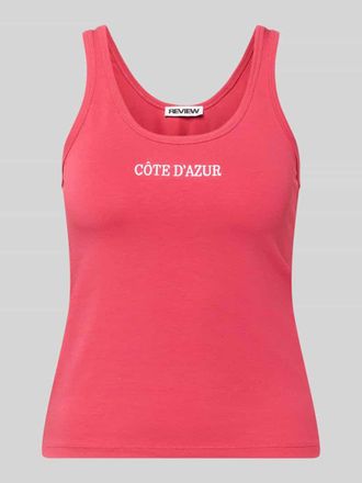 Review Tanktop mit Rundhalsausschnitt und Stickerei in Rot, Gr&ouml;&szlig;e XL