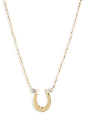 Jennifer Zeuner Maverick Pendant Necklace in 14K Yellow Gold Plated Silver at Nordstrom
