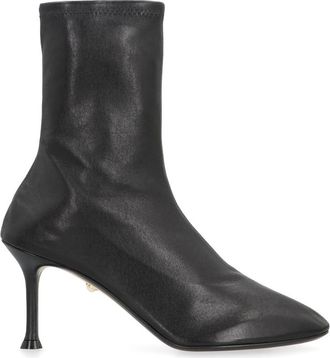 Alev&igrave; Black Leather Ankle Boots