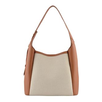 Pourchet Tassen, Dames, Bruin, ONE Size, Katoen, S&eacute;vign&eacute; Coton Schoudertas