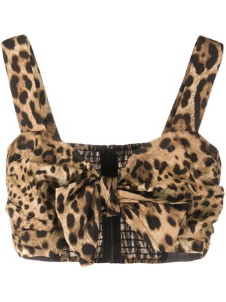 Dolce & Gabbana Bustier-Oberteil mit Leopardenmuster