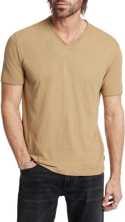 John Varvatos Miles Slub V-Neck T-Shirt in Camel at Nordstrom Rack, Size Xx-Large