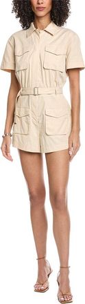 SIMKHAI Simkhai Stevie Linen-Blend Romper