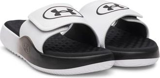 Under Armour Ignite Pro 8 Slide Sandal in White/Black at Nordstrom, Size 10