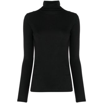 Vince Roll-neck Cotton Blouse