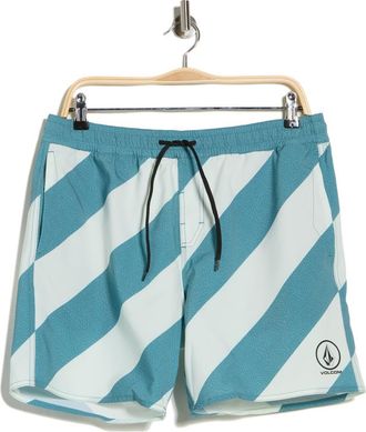 Volcom Way Out Swim Trunks in Cosmic Blue at Nordstrom Rack, Size X-Large
