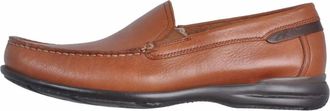 Fluchos Schoenen, Heren, Bruin, 40 EU, Leer, Bruin Leren Loafers met Contraststiksels