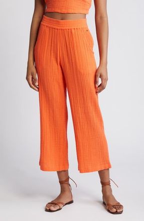 Rip Curl Premium Surf Cotton Beach Pants in Bright Orange at Nordstrom, Size Medium