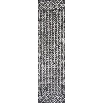 Jonathan Y Designs Tokay Bohemian Geometric Indoor/Outdoor Area Rug in Black/ivory at Nordstrom, Size 3Ft 0In X 5Ft 0In