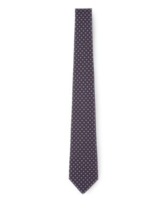 Kiton patterned silk tie - men - Silk - One Size - Grey