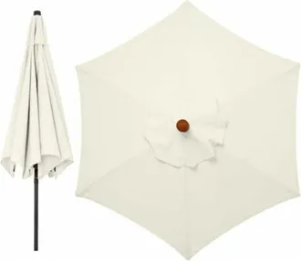 OEM Fundas De Repuesto Para Sombrillas De 3 Metros Y 6 Brazos. Funda De Repuesto Para Toldos De Jard&iacute;n. Funda De Repuesto Para Sombrilla O Toldo (blanco C
