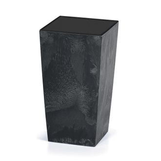 Deuba Macetero Alto Para Plantas Y Flores 26l 49l 91l Aspecto De Hormig&oacute;n Antracita Gris Macetero Grande Terraza Patio Antracita, 49 Litros - Deuba