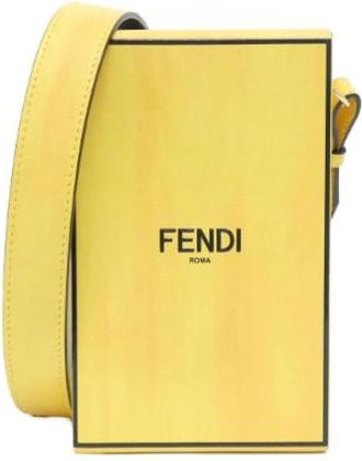 Fendi Pre-owned Cross Body Bags, male, Yellow, Size: ONE SIZE Pre-owned Calfskin Shoulder Bag