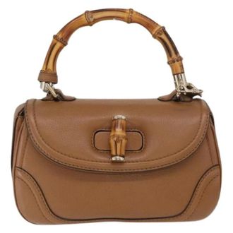 Gucci Pre-owned Vintage Handtas - Dames - Pre-owned - Bruin - Maat: ONE Size Leer