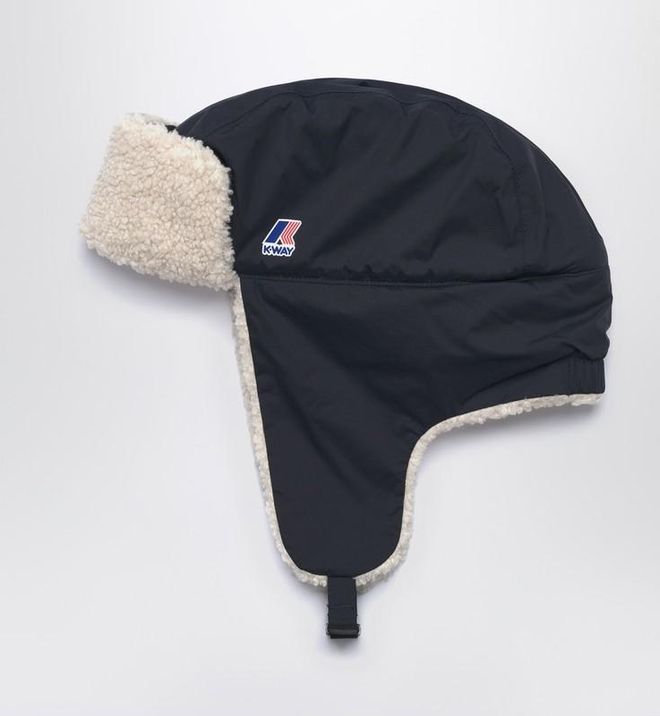 Blue Februus hat with earflaps