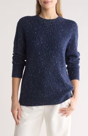 Vince Textured Crew Sweater in Navy at Nordstrom Rack, Size Small