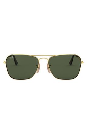 Ray-Ban Caravan 55mm Sunglasses in Gold/Dark Green at Nordstrom