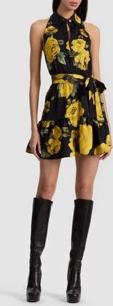Alice & Olivia Miranda Floral Tiered Minidress in Rosehips at Nordstrom Rack, Size 12