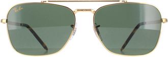 Ray-Ban Square Gold Green RB3636 New Caravan