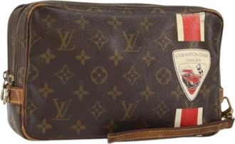 Louis Vuitton Pre-owned Clutches, female, Brown, Size: ONE SIZE Pre-owned Canvas Clutch