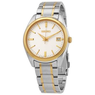 Seiko Quartz White Dial Two-tone Mens Watch SUR312P1