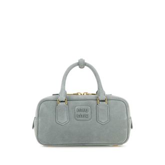 Miu Miu Powder Blue Suede Arcadie Handbag