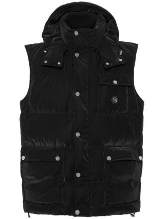 Philipp Plein Gilet imbottito con applicazione - Nero
