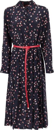 Max Mara Shirt Dresses, female, Blue, Size: S Abito Elmo