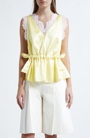 3.1 Phillip Lim Satin Lace Top in Yuzu at Nordstrom, Size 12