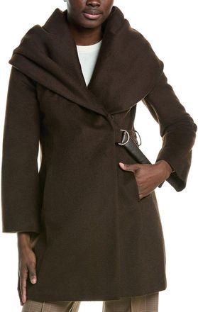 Via Spiga Wool-Blend Hooded Coat