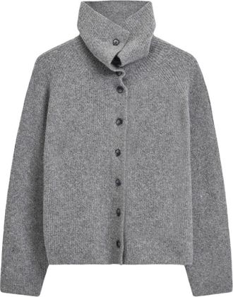 Knit-ted Milo Cardigan - Dames - Truien - Grijs - Maat: S Wol