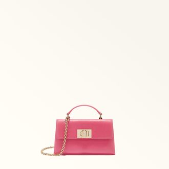 Furla 1927 Mini Bag Velvet Pink Pink Textured Leather Woman