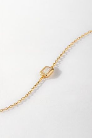 Edge of Ember Deco Birthstone Bracelet in Moonstone (June) at Nordstrom, Size 6.5