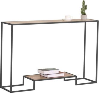 Calicosy Consola moderna 2 niveles acabado roble 120 cm