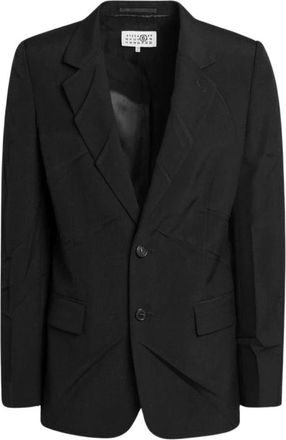 Maison Margiela Deconstructed Revers Blazer - Heren - Blazers - Zwart - L - Jassen