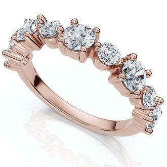 Pompeii3 1Ct Sylvia Diamond Anniversary Stackable Ring Gold Lab Grown
