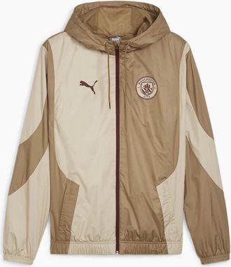 Puma Mens Manchester City Pre Match Woven Jacket Adults - Tan - Size: 40/Regular