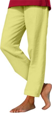 Generic Formal Pantsuits for Women Evening Sleep Pants for Woman Womens Harem Pants with Pockets Ladies Leisure Exposed Hip Cargo Colorful Flowy Yellow