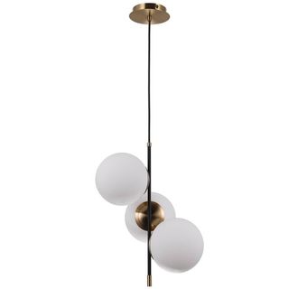 Netlighting Stelia Modern 3 Light Globe Pendant Ceiling Light E14 in Black