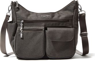 Baggallini Womens Modern Everywhere Hobo Crossbody Bag with Wristlet