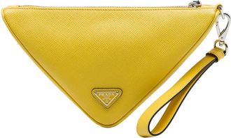 Prada Pre-owned Prada Saffiano Logo Embossed Triangle Wristlet Pouch Ladies NQQGW9M8PQ868MGP