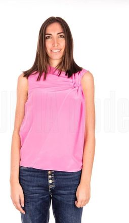 Pinko Washed Crepe de Chine Blouse - Dames - Blouses - Roze - S - Overhemden