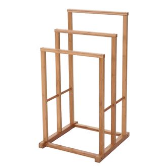 Hhg Hhg - Toallero 553, Toallero De Ba&ntilde;o Independiente, Bamb&uacute; 82x42x42cm