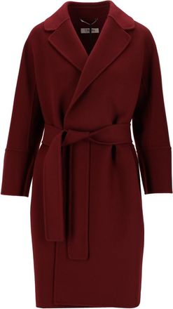 Max Mara Red Notched lapel Trench Coat