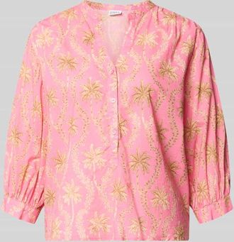 Emily van den Bergh Regular Fit Bluse mit floralem Allover-Print in Rosa, Gr&ouml;&szlig;e 38