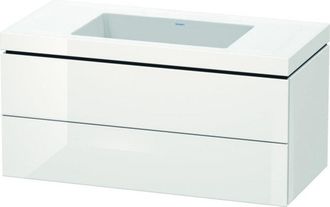 Duravit Lavamanos Duravit L-cube Con Base Mural, 100x48 Cm, 2 Cajones