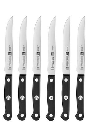 Zwilling 6-Piece Gourmet Steak Knife Set in Silver at Nordstrom