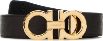Ferragamo Brown Gancini Buckle Reversible Belt